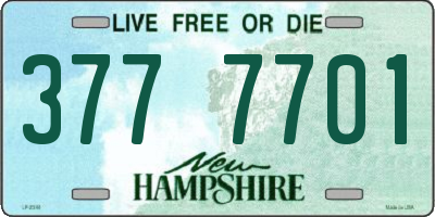 NH license plate 3777701