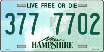 NH license plate 3777702
