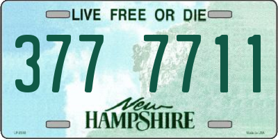 NH license plate 3777711