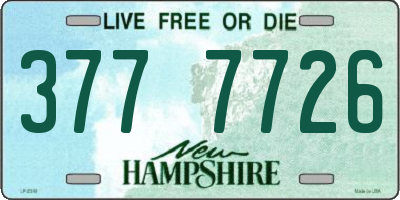 NH license plate 3777726