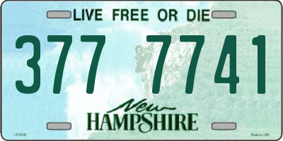 NH license plate 3777741