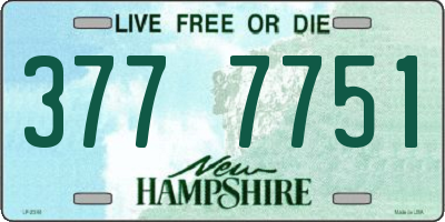 NH license plate 3777751