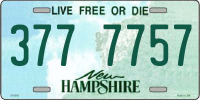 NH license plate 3777757