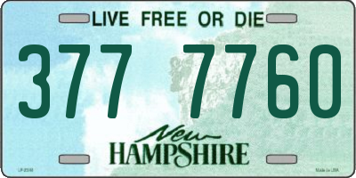 NH license plate 3777760