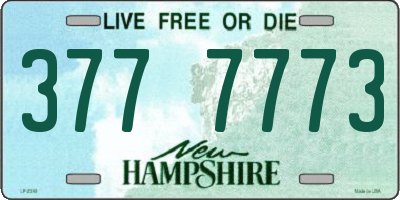 NH license plate 3777773