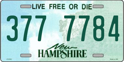 NH license plate 3777784