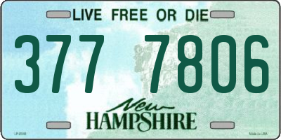 NH license plate 3777806