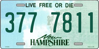 NH license plate 3777811