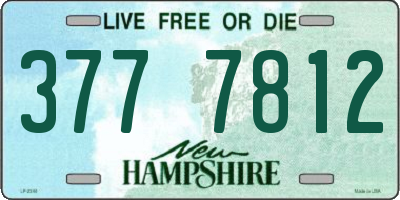 NH license plate 3777812