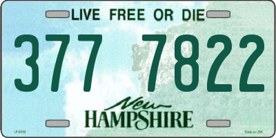 NH license plate 3777822