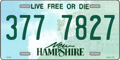 NH license plate 3777827