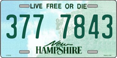 NH license plate 3777843