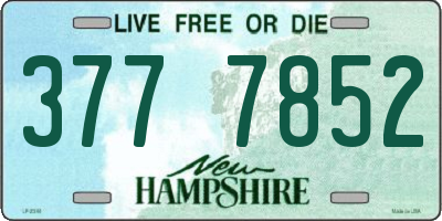 NH license plate 3777852