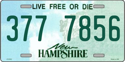 NH license plate 3777856