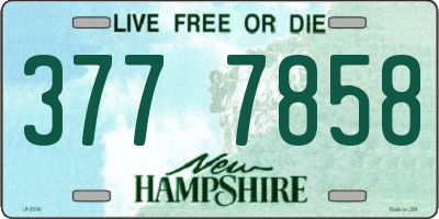 NH license plate 3777858
