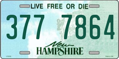 NH license plate 3777864