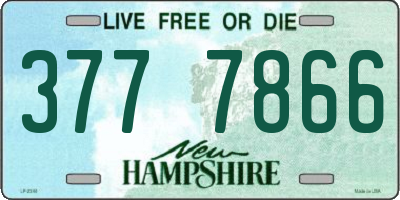 NH license plate 3777866