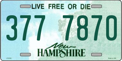 NH license plate 3777870