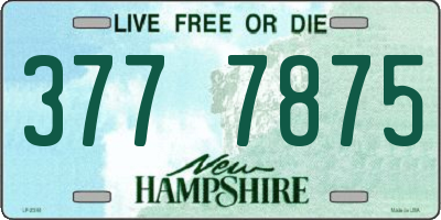 NH license plate 3777875