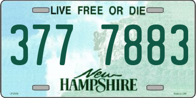 NH license plate 3777883