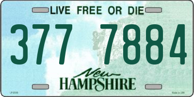 NH license plate 3777884