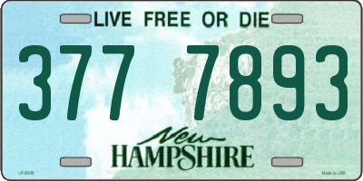 NH license plate 3777893
