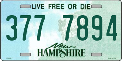 NH license plate 3777894
