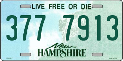 NH license plate 3777913