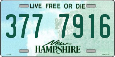 NH license plate 3777916