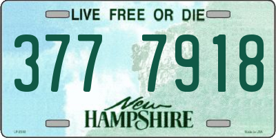 NH license plate 3777918