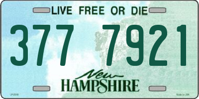 NH license plate 3777921