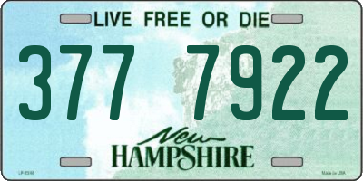 NH license plate 3777922