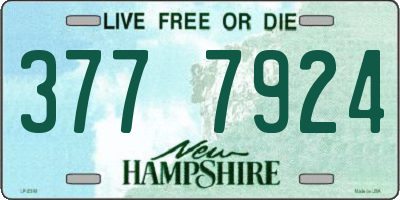 NH license plate 3777924