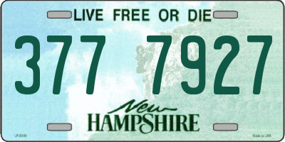 NH license plate 3777927