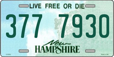 NH license plate 3777930