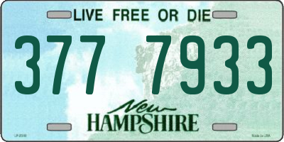 NH license plate 3777933