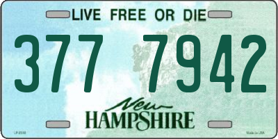 NH license plate 3777942