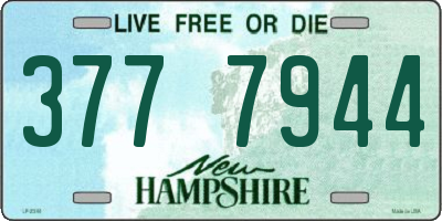 NH license plate 3777944