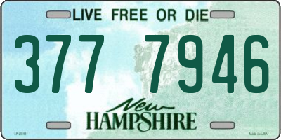 NH license plate 3777946