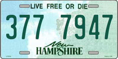 NH license plate 3777947