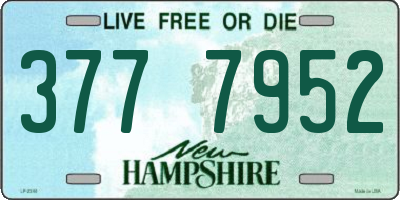 NH license plate 3777952