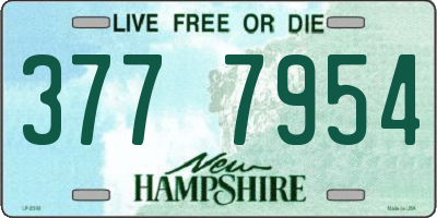 NH license plate 3777954