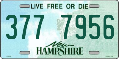 NH license plate 3777956