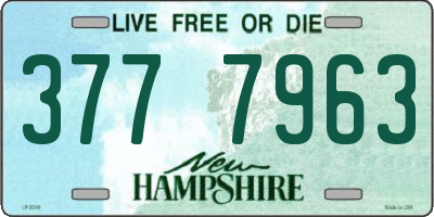 NH license plate 3777963