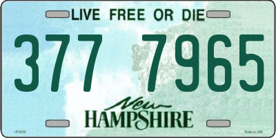 NH license plate 3777965