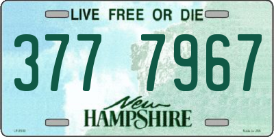 NH license plate 3777967