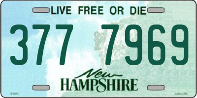 NH license plate 3777969