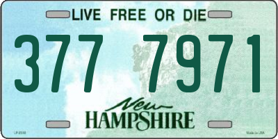 NH license plate 3777971