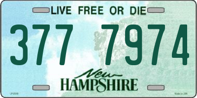 NH license plate 3777974