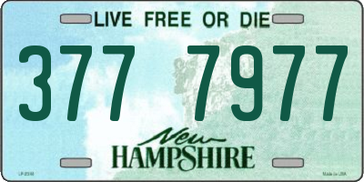 NH license plate 3777977
